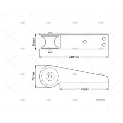 COJINETE ANCLA FIJO INOX 240X65