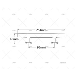CORNAMUSA INOX SS 316 254MM MARINE TOWN