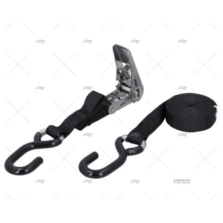 CINCHA 25MM 4,5MT AMARRE 500KG GANCHO SS