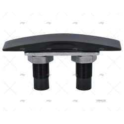 CORNAMUSA ESCAMOTEABLE NEGRA MATE 152MM MARINE TOWN