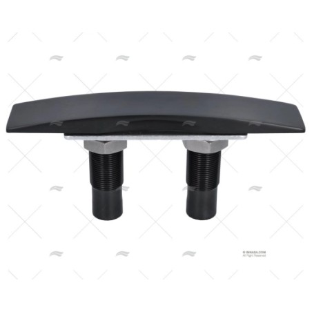 CORNAMUSA ESCAMOTABLE NEGRO 254MM INOX 3 MARINE TOWN