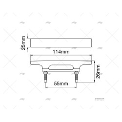 CORNAMUSA C/ESPARRAGOS ZINC CROMADA 115M PERKO