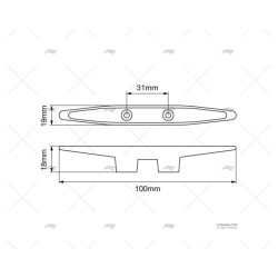 CORNAMUSA PVC 100X18MM ALLEN BROTHERS