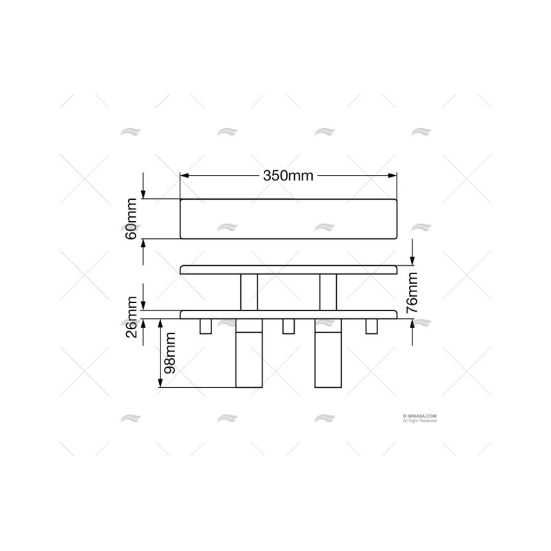 CORNAMUSA ESCAMOTEABLE CG 350 X 60 MM FORESTI SUARDI