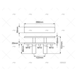 CORNAMUSA ESCAMOTEABLE CG 260 X 50 MM FORESTI SUARDI