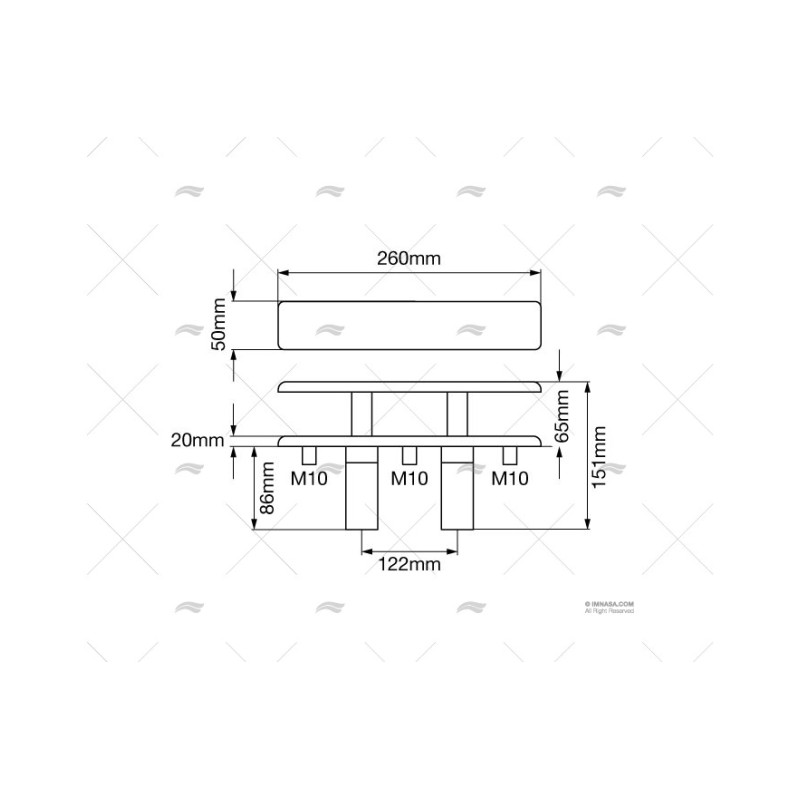 CORNAMUSA ESCAMOTEABLE CG 260 X 50 MM FORESTI SUARDI