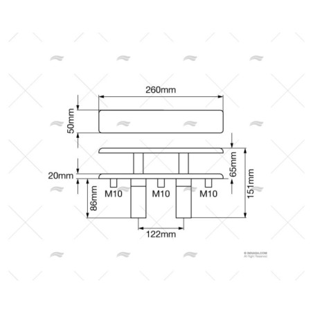 CORNAMUSA ESCAMOTEABLE CG 260 X 50 MM FORESTI SUARDI