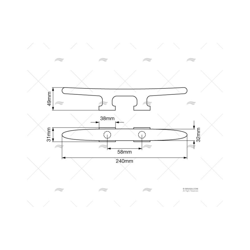 CORNAMUSA ALU 245MM SAFE