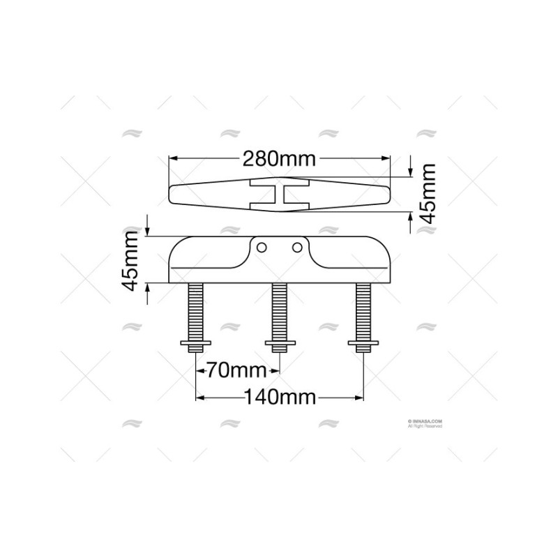 CORNAMUSA AQUALINE 280MM INOX 316