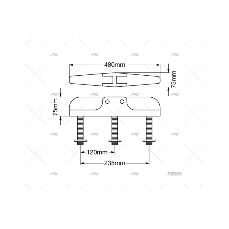 CORNAMUSA AQUALINE 480MM INOX 316