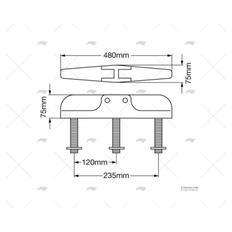 CORNAMUSA AQUALINE 480MM INOX 316