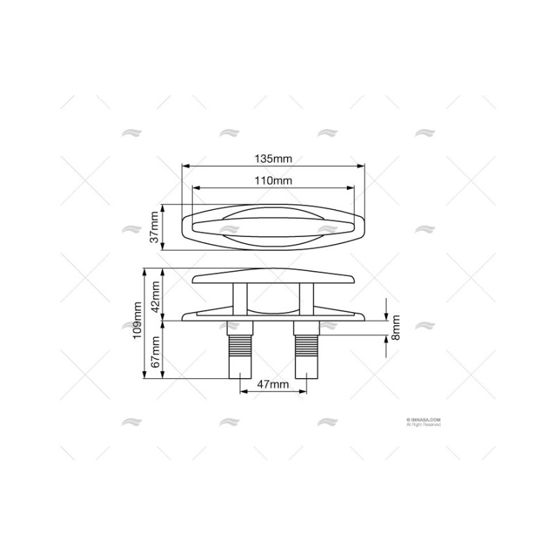 CORNAMUSA NARROW SS 316 S/DRE 135MM