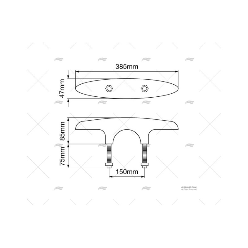 CORNAMUSA ARCH INOX SS 316 381MM