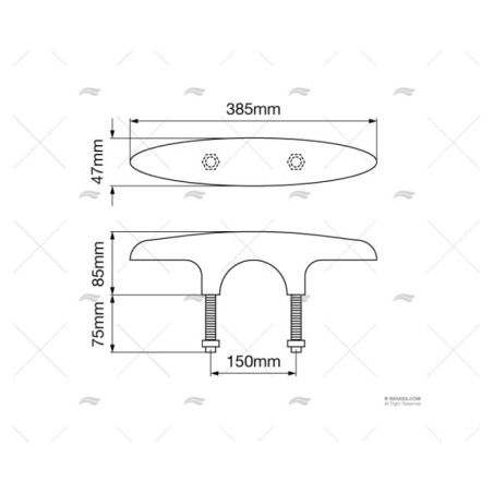 CORNAMUSA ARCH INOX SS 316 381MM