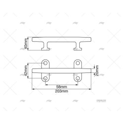 CORNAMUSA LOW INOX SS 316 203MM