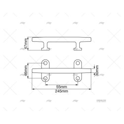 CORNAMUSA LOW INOX SS 316 254MM