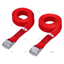 CINCHA 25MM 2,5MT ROJA COCODRILO 2U