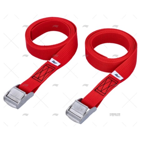 CINCHA 25MM 1,5MT ROJA COCODRILO 2U