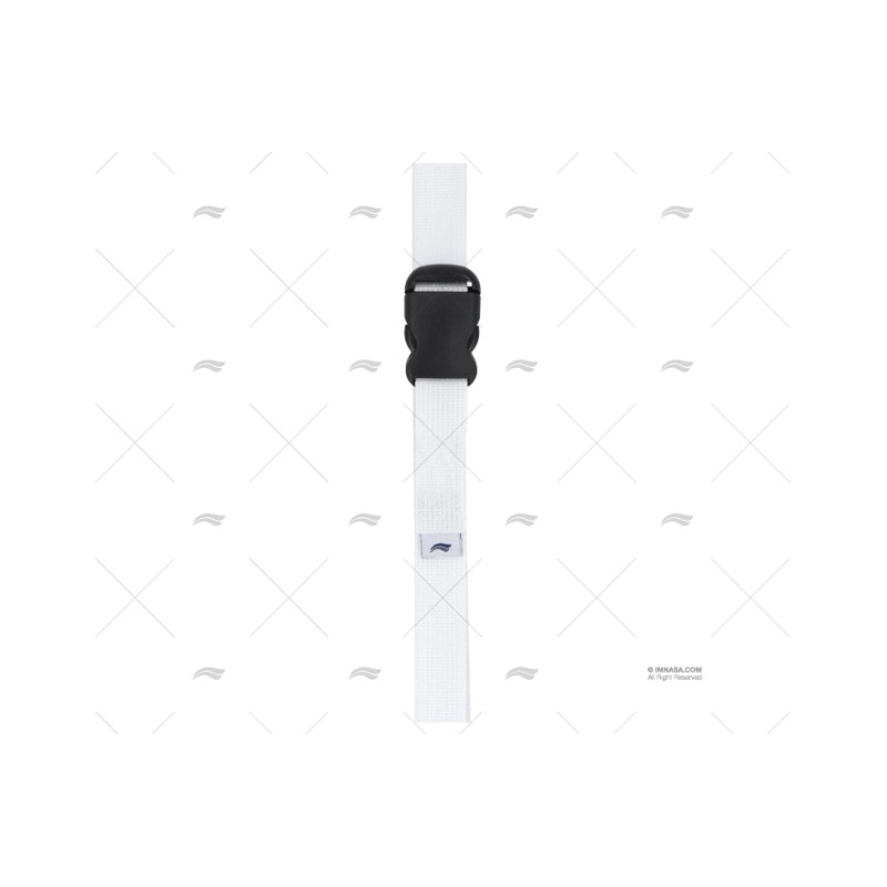 CINCHA 25MM 1,5MT BLANCA HEBILLA GRIP