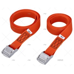 CINCHA 25MM 1,5MT NARANJA COCODRILO 2U