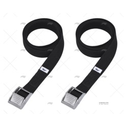 CINCHA 25MM 1,5MT NEGRA C/HEBILLA 2U