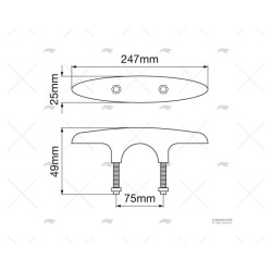 CORNAMUSA INOX 250MM