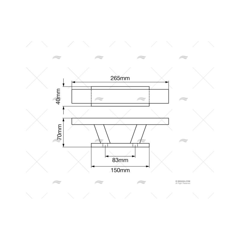 CORNAMUSA INOX 265MM