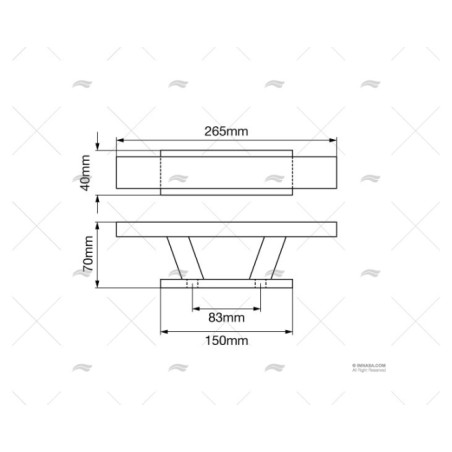 CORNAMUSA INOX 265MM