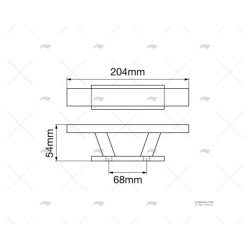 CORNAMUSA INOX 316 NEGRA 205MM