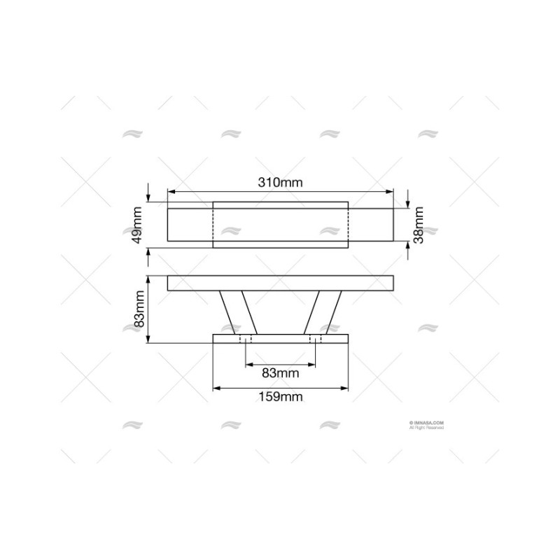 CORNAMUSA INOX 310MM
