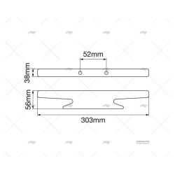 CORNAMUSA TECA 300MM ARC MARINE