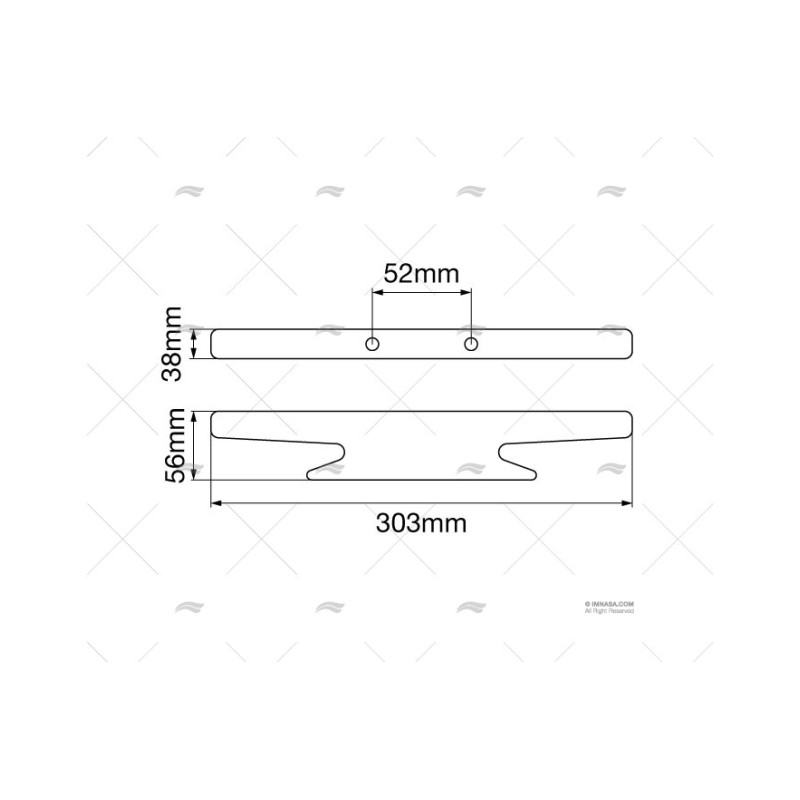 CORNAMUSA TECA 300MM ARC MARINE