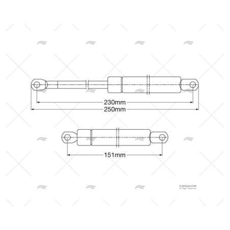PISTON GAS 230 15/6 27K INOX IMNASA