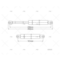 PISTON GAS 230 15/6 13K INOX IMNASA