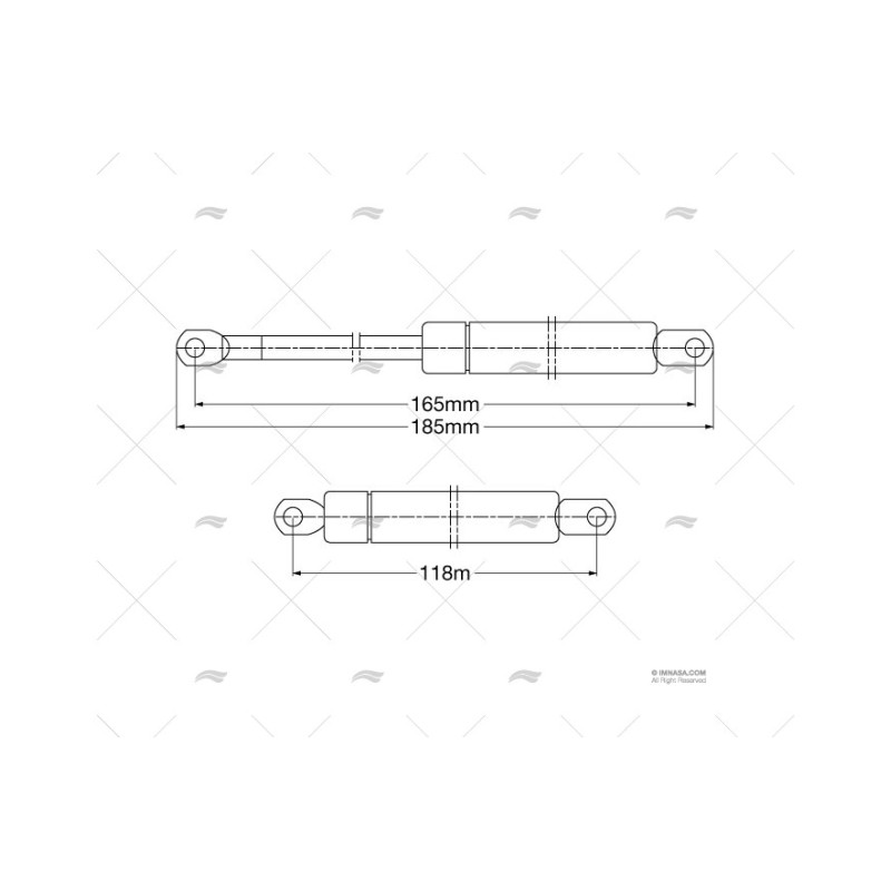 PISTON GAS 165 15/6 4K INOX IMNASA