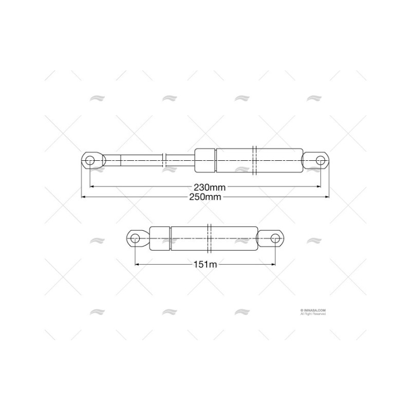 PISTON GAS 230 15/6 4K INOX IMNASA