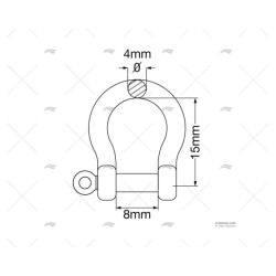 GRILLETE LIRA INOX 04MM (2UD)