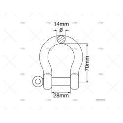 GRILLETE LIRA INOX 14MM