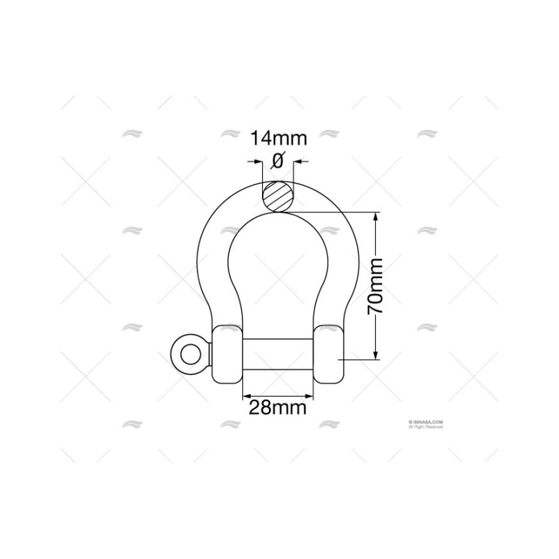GRILLETE LIRA INOX 14MM