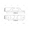 GUIACABOS EN INOX 255MM PAR