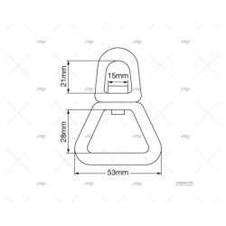 GIRATORIO INOX 37X24X15MM / 16X16X24MM