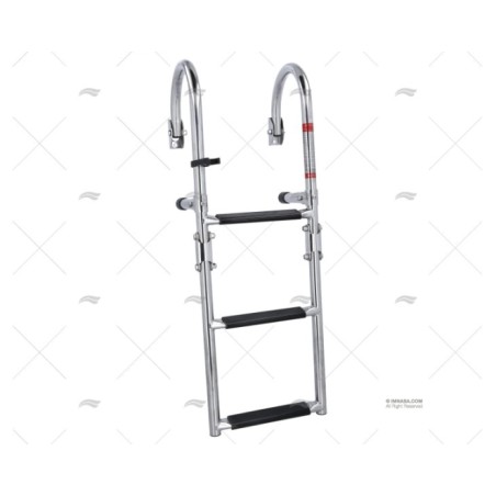 ESCALERA 3 PELD. PLEGABLE AGARRADEROS