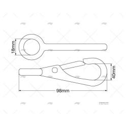 MOSQUETON INOX 98MM