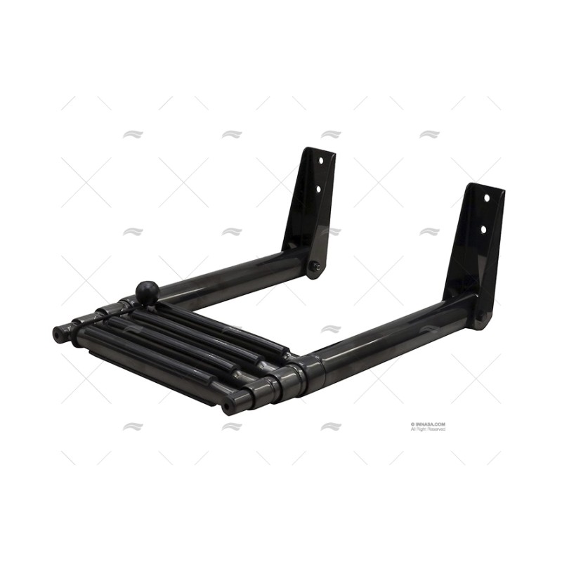 ESCALERA 4 PELD. TELESCOPICA 254MM NEGRA
