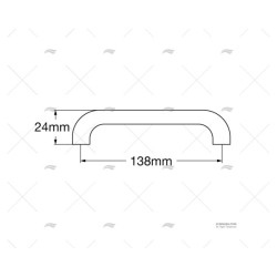 MANETA ARMARIO INOX 316 NEGRO MATE MARINE TOWN