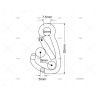 MOSQUETON SIN OJO 52MM INOX HARNES KONG