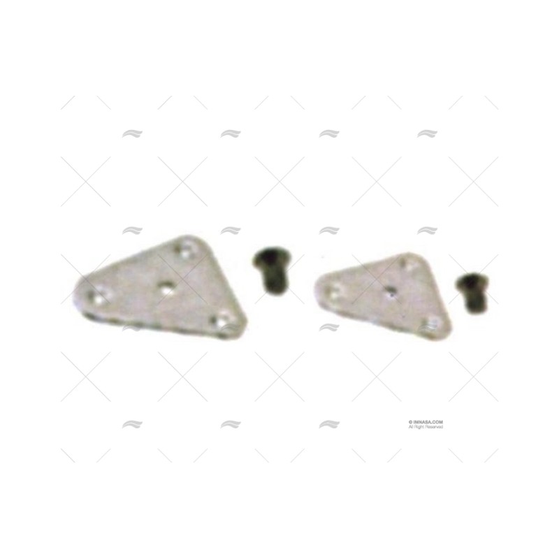 JUEGO DE PLACAS TRIANGULAR INOX