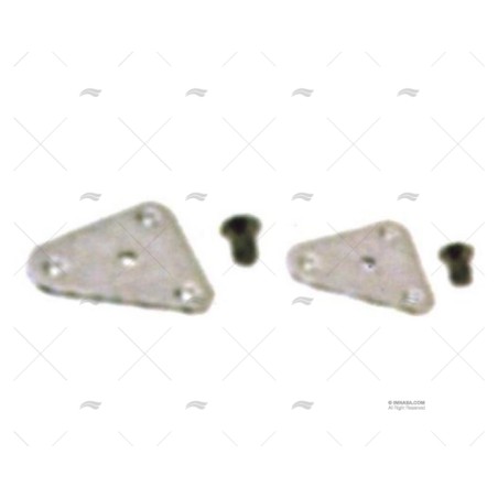 JUEGO DE PLACAS TRIANGULAR INOX
