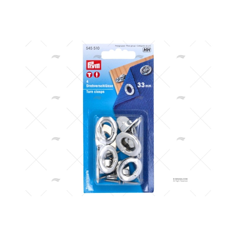 BROCHES GIRATORIOS-CIERRES *(4)33MM PRYM