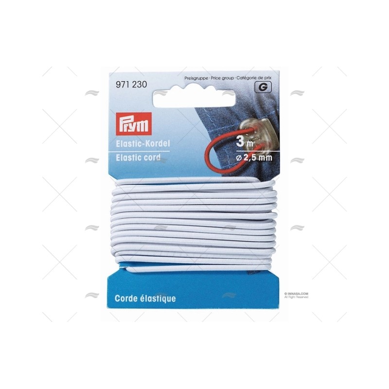 CORDON ELASTICO BLANCO DIAM 2.5MM PRYM